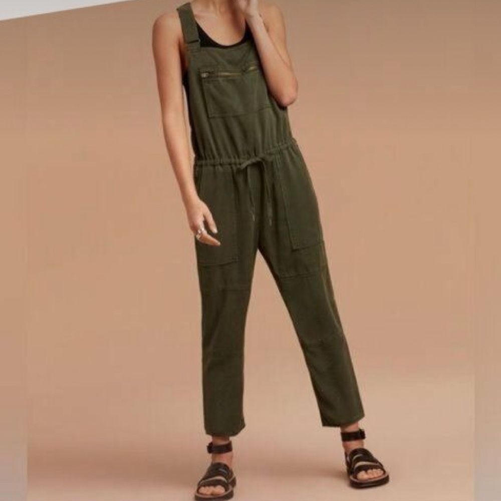 Aritzia Wilfred Free Valletta Olive Green Overalls